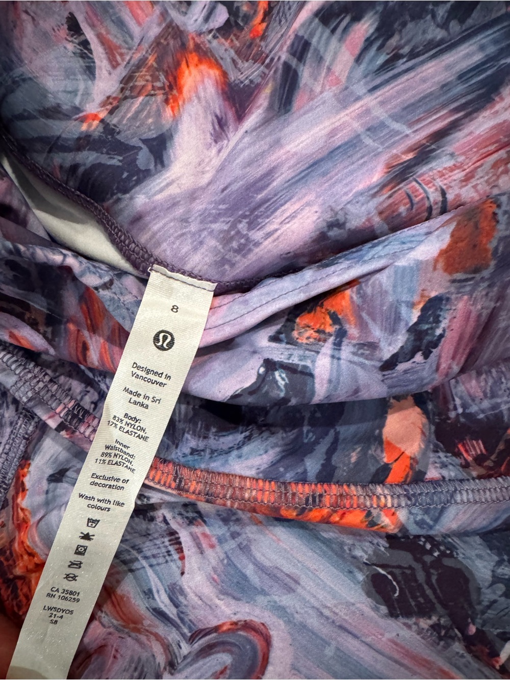 Lululemon athletica Abstract Brushstroke High-Rise leggings - Purple & Red - Picture 3 of 3